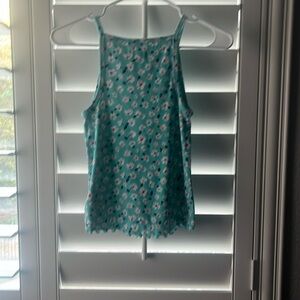 Blue flower tank top